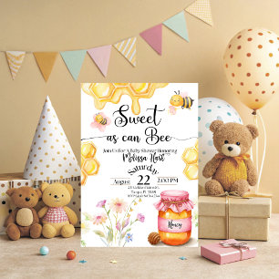 Sweet As Can Bee Baby Shower Invitation