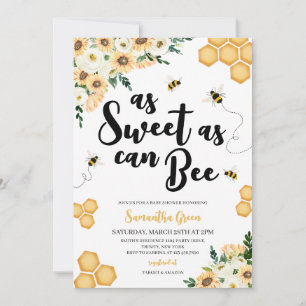 Sweet as Can Bee Baby Shower Invitation