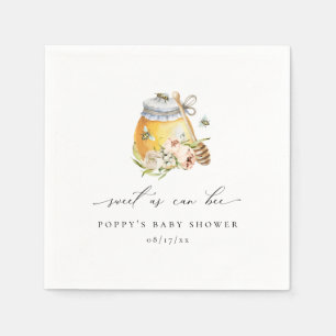 Sweet As Can Bee Baby Shower Napkin