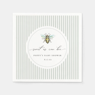 Sweet As Can Bee Baby Shower Napkin