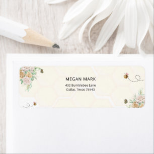 Sweet as Can Bee Baby Shower Return Address Label