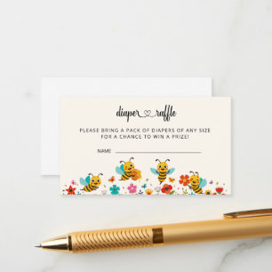 Sweet as can bee diaper raffle ticket enclosure ca card