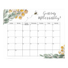 Sweet as can Bee Eucalyptus Shower Due Date Guess 