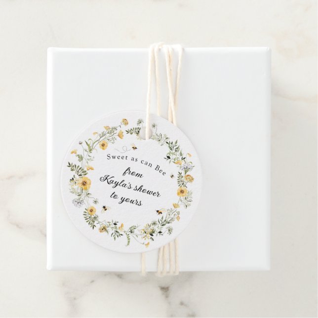 Sweet as can Bee Favour Tags (In Situ)