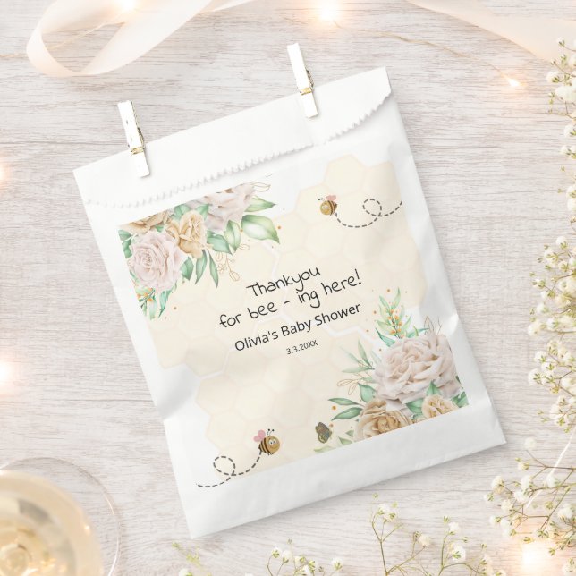 Sweet as can bee floral honeycombs bee baby shower favour bags (Clipped)