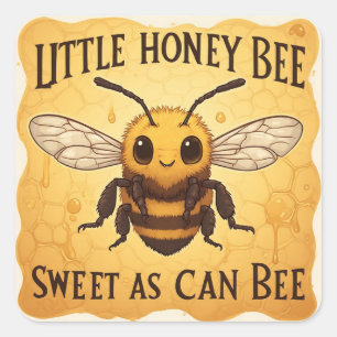 Sweet As Can Bee For Bee Lovers Square Sticker