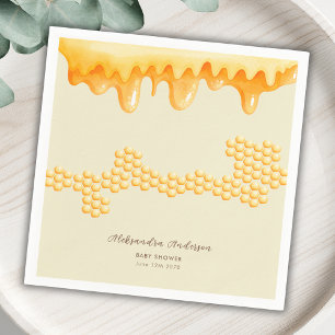 Sweet As Can Bee Honey Yellow Baby Shower Napkin