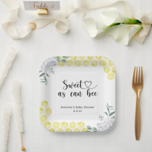 Sweet as can Bee -  Paper Plate