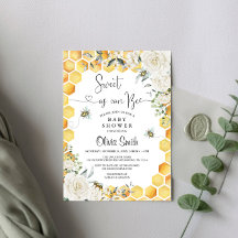 Sweet As Can Bee White Floral Baby Shower