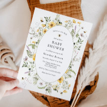 Sweet as Can Bee Yellow Flowers Baby Shower 