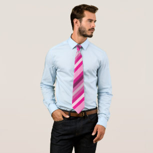 Sweet as Cherries (Pink Striped Pattern) Tie