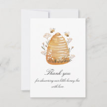 Sweet as Honey Bee Baby Shower Thank You Card