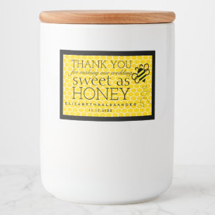 Sweet As Honey Custom Guest Favour Label