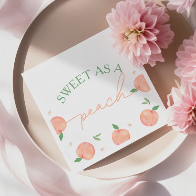 Sweet As Peach Birthday Napkin (Creator Uploaded)