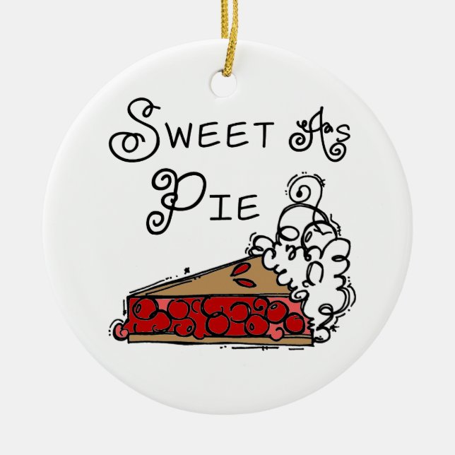 Sweet as Pie Ceramic Tree Decoration (Front)
