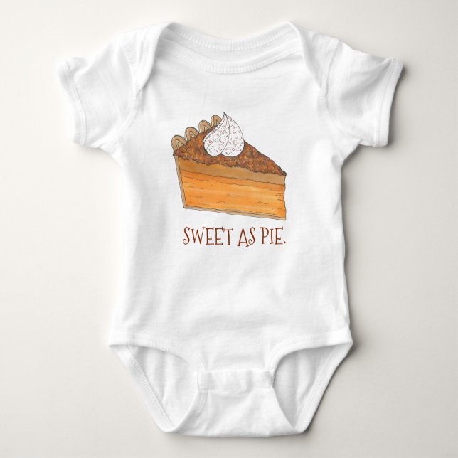 Sweet as Pie Sweetie Sweet Potato Pie Christmas Baby Bodysuit (Front)