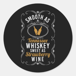 Sweet As Strawberry Wine Tennessee Pride Drinking Classic Round Sticker