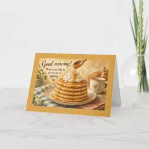Sweet as Syrup Pancake Stack Card