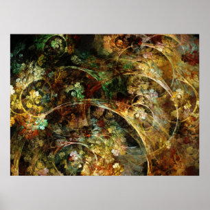 Sweet Autumn Abstract Fractal Art Poster