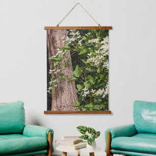 Sweet Autumn Clematis Floral Hanging Tapestry