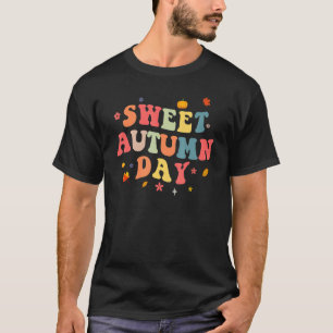 Sweet Autumn Day Retro Groovy Fall Autumn T-Shirt