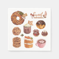 Sweet Autumn Dessert Party Napkins