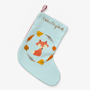 Sweet Autumn Fox Small Christmas Stocking