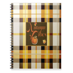 Sweet Autumn Vibes Trendy Thanksgiving Notebook