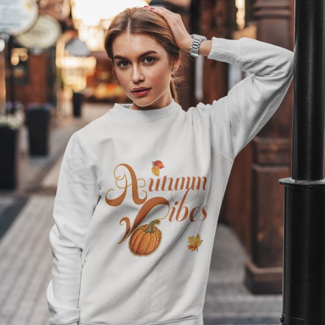 Sweet Autumn Vibes Trendy Thanksgiving  Sweatshirt (Creator Uploaded)