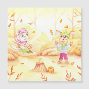 Sweet autumn walk in the forest