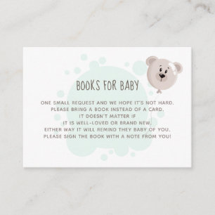 Sweet Baby and Bear Balloon Books for Baby Business Card