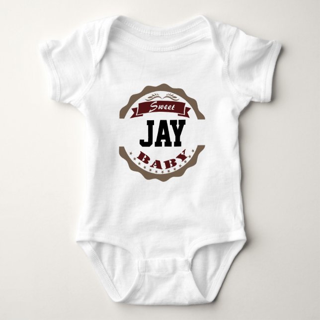 Sweet Baby and Your Baby's Name Custom Baby Bodysuit (Front)
