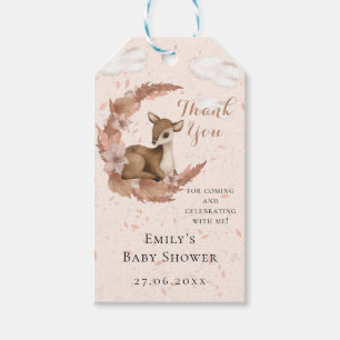Sweet Baby Bambi Flowers moon Clouds Stars Favour Gift Tags