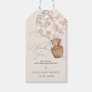 Sweet Baby Bear Hot Air Balloon Clouds Stars Favou Gift Tags