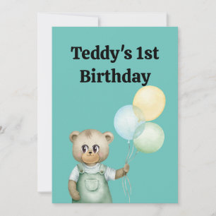 sweet baby bear thank you card