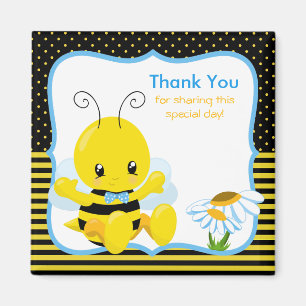 Sweet Baby Bee Boy Thank You Magnet