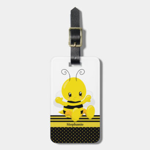Sweet Baby Bee Custom Name Luggage Tag