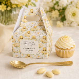 Sweet Baby Bee Floral Yellow Watercolor Favour Box