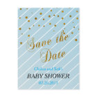 Sweet Baby Blue and Gold Confetti - Save the Date