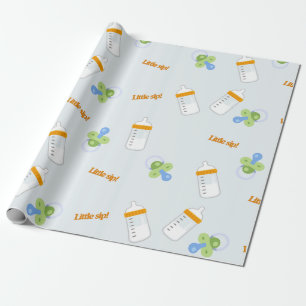 Sweet Baby Bottle Baby Shower & Newborn Gift Wrapping Paper