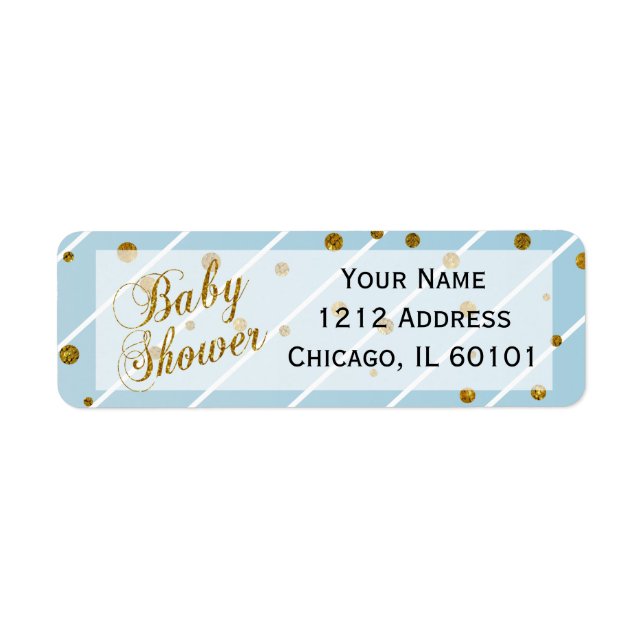 Sweet Baby Boy  Blue and Gold Confetti (Front)