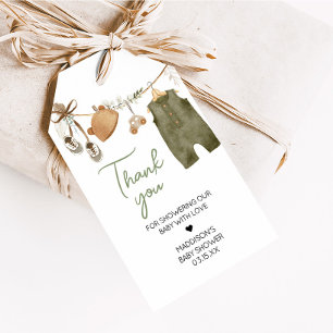 Sweet Baby Boy Boho Clothes Baby Shower Favour Tag
