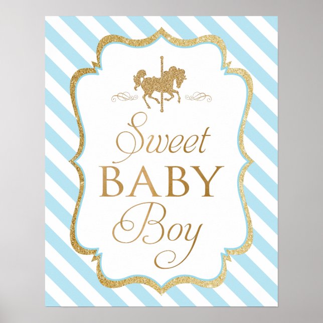 Sweet Baby Boy Nursery Poster (Front)