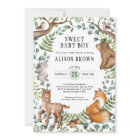 Sweet Baby Boy Woodland Forest Animals Shower