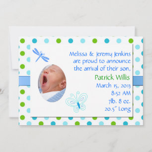 Sweet Baby Boy's Birth Announcement