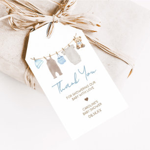 Sweet Baby Clothesline Baby Shower Favour Tags