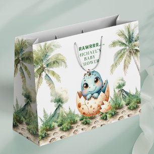 Sweet Baby Dino Shower Gift Bag Hatching Soon