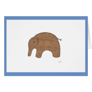 Sweet Baby Elephant Blank Notecard