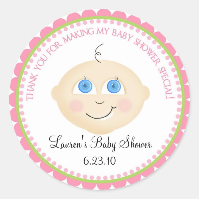Sweet Baby Face Shower Stickers (Front)