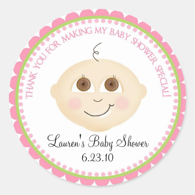 Sweet Baby Face Shower Stickers (Front)